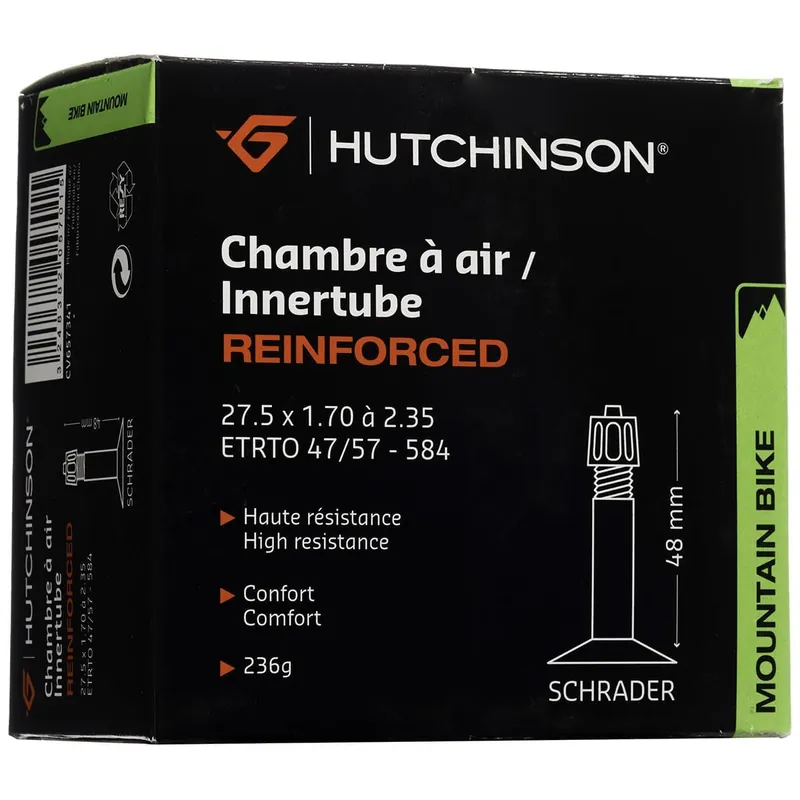 Cámara de aire HUTCHINSON REINFORCED 27.5x 1.70 - 2.35 Schrader 48mm