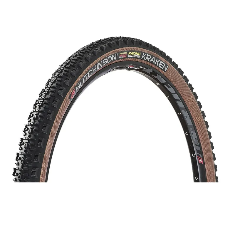 Neumático HUTCHINSON KRAKEN 29x2.30 Racing Lab Hardskin Race Ripost XC Tubeless Ready Blando Negro/Marrón