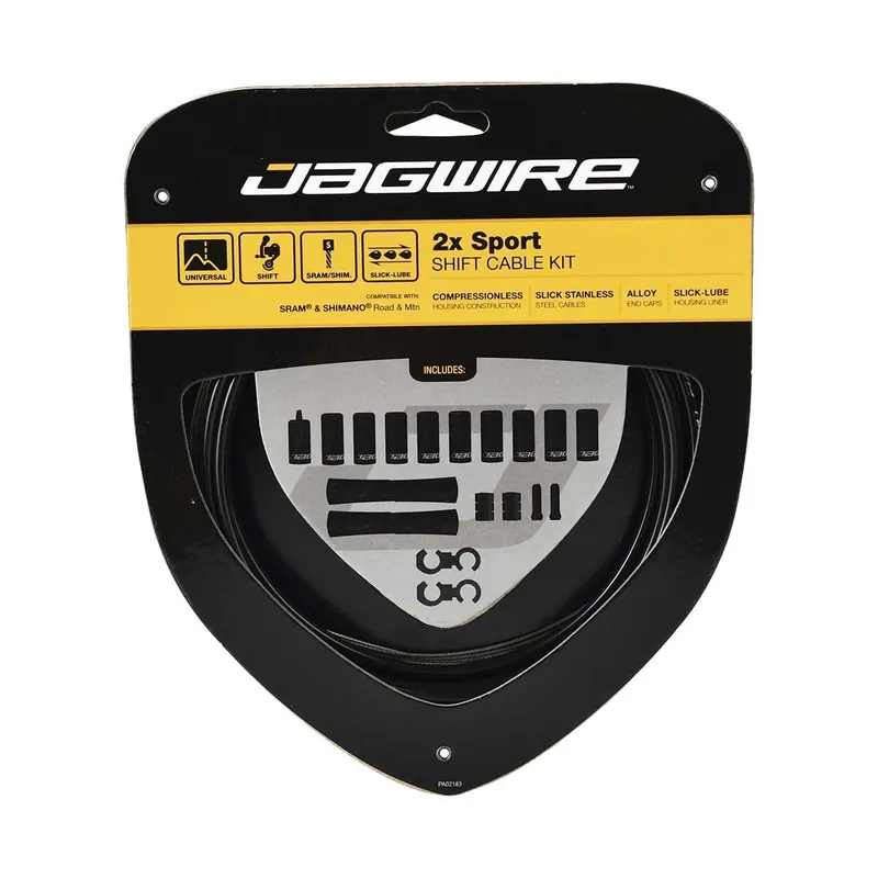 JAGWIRE SPORT SHIFT 2X Kit de manguera y cable de desviador negro