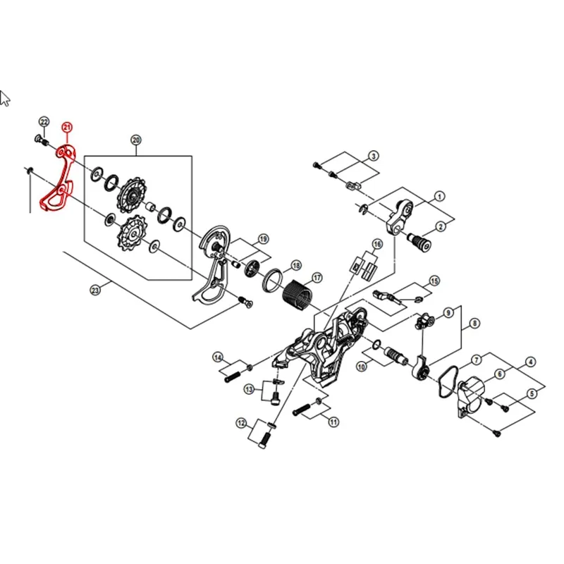 Jaula Super Corta para Cambio SHIMANO SAINT M820 / M810 SS