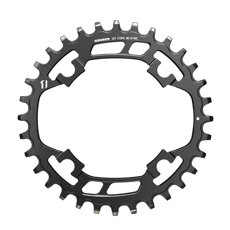 Plato Mono SRAM X-SYNC 11V 4 agujeros 94mm acero, negro