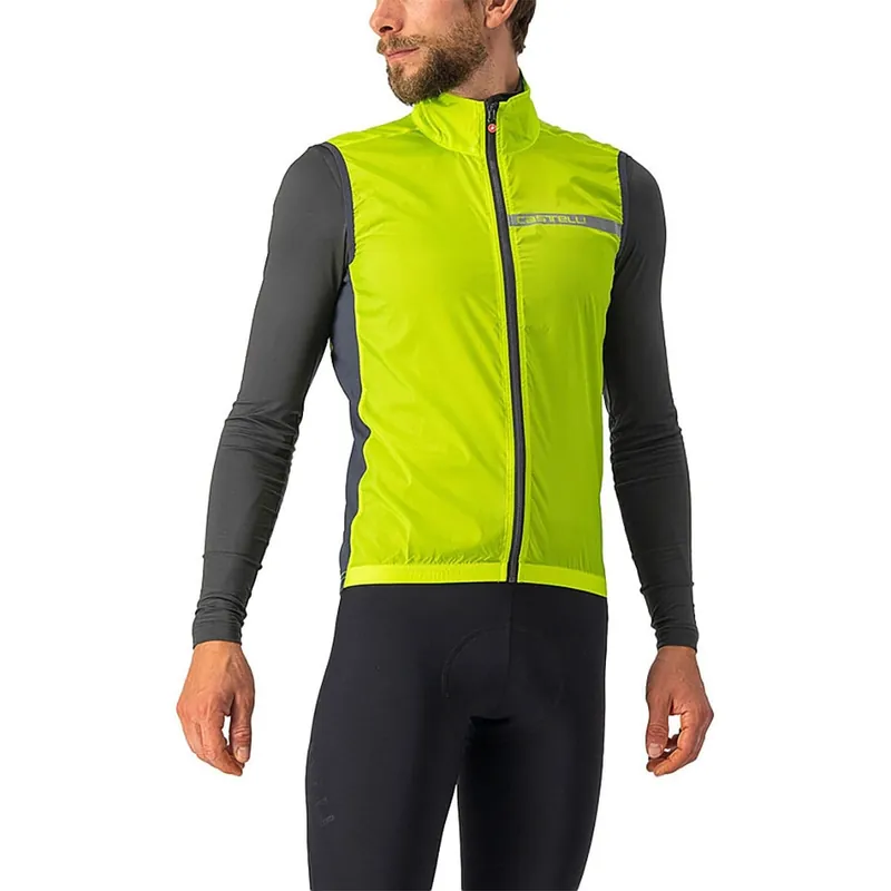 CASTELLI SQUADRA STRETCH Chaqueta sin mangas Amarillo/Gris