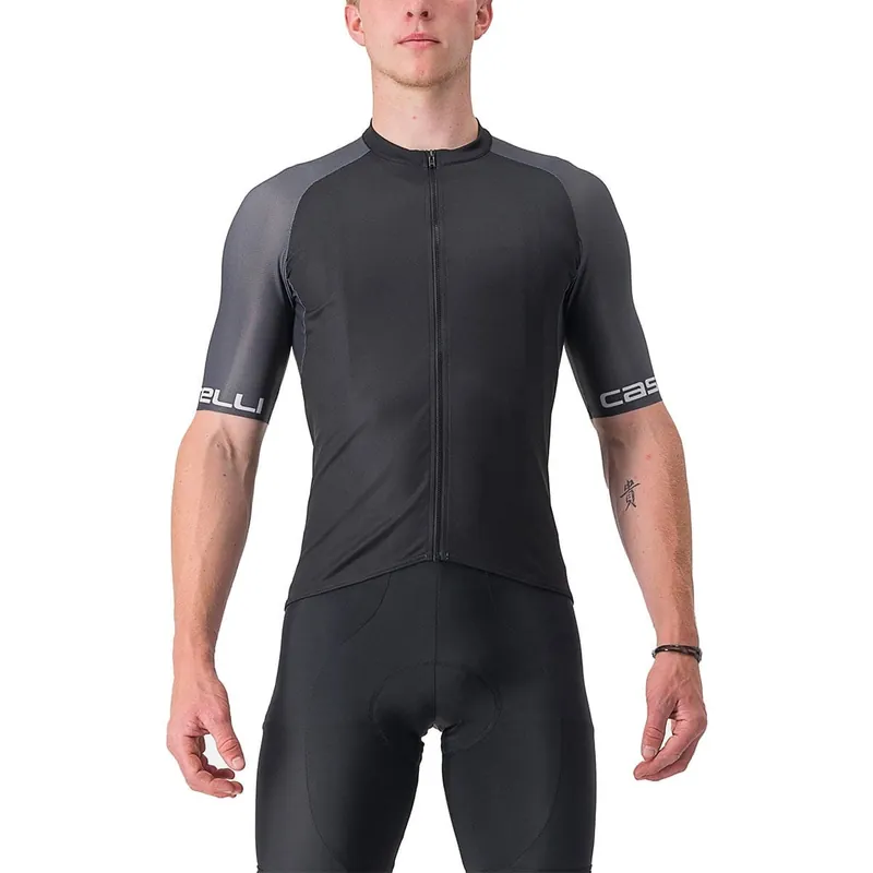 Maillot de manga corta CASTELLI ENTRATA VI Negro/Gris