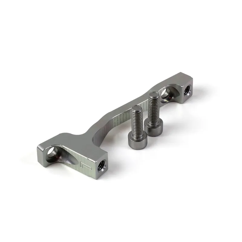 Adaptador pinza delantera / trasera PM / PM HOPE 180/200mm (+20mm) #HBML Plata