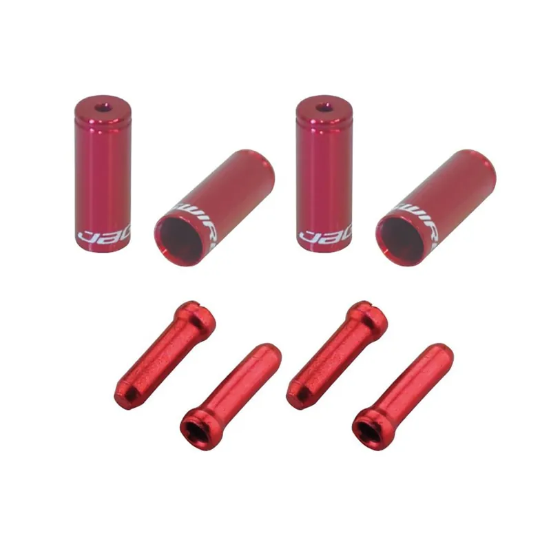 Extremos y fundas de cable de freno y desviador JAGWIRE Rojo (x16)