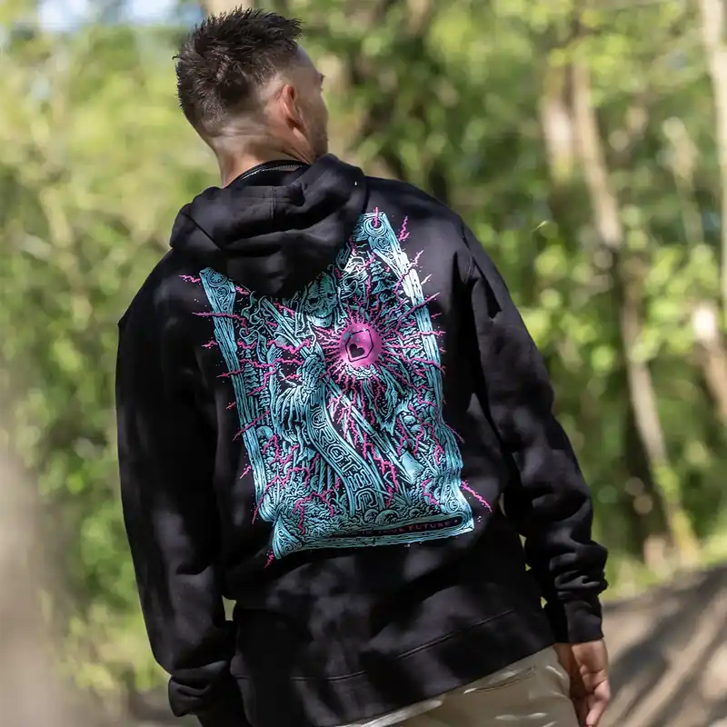 Sudadera con capucha BURGTEC TARROT negra