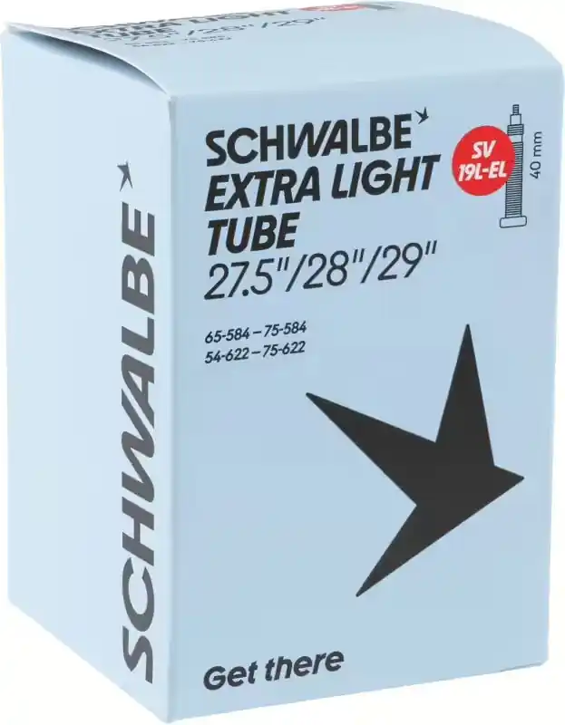 Cámara de aire SCHWALBE EXTRA LIGHT SV 19L 27,5/29 x 2,10/3 Presta 40 mm