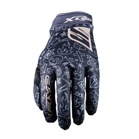 Guantes FIVE XR-LITE TATTOO Negro/Dorado
