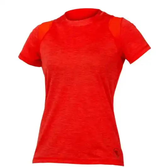 SingleTrack Camiseta Manga Corta Endura Mujer Pimentón