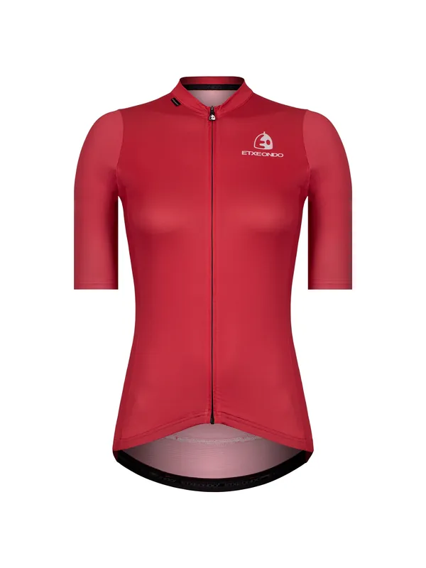 Batura Maillot Manga Corta Etxeondo Mujer Cherry Rojo