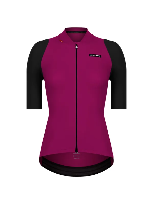 Alda Maillot Manga Corta Etxeondo Mujer Magenta/Negro
