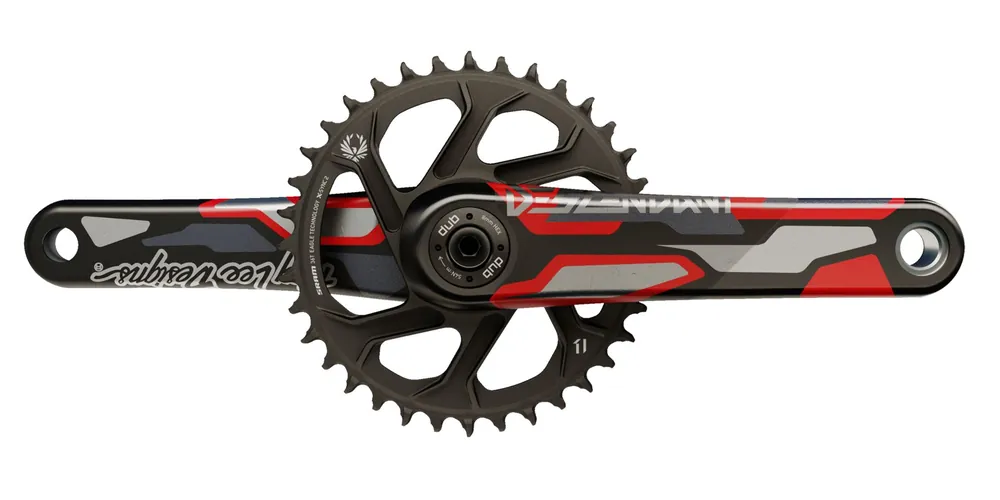 Juego Bielas/Plato Sram Descendant TLD Colab DH Dub83 36t Rojo