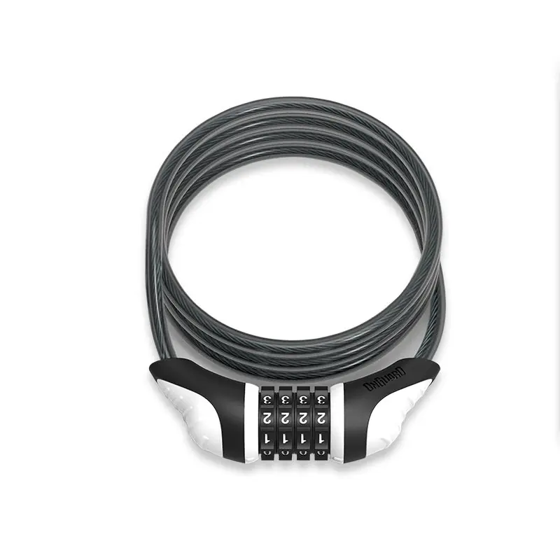Candado Espiral Onguard Negro On Combinacion 180cmx12mm Blanco