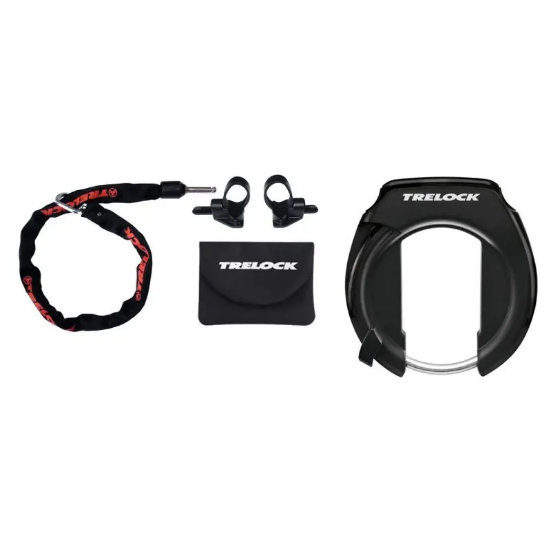 Candado Cuadro Trelock Combo Extraible 100cmx6mm Negro