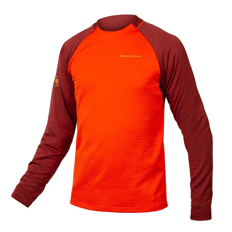 SingleTrack Camiseta Exterior Térmica Manga Larga Endura Hombre Paprika