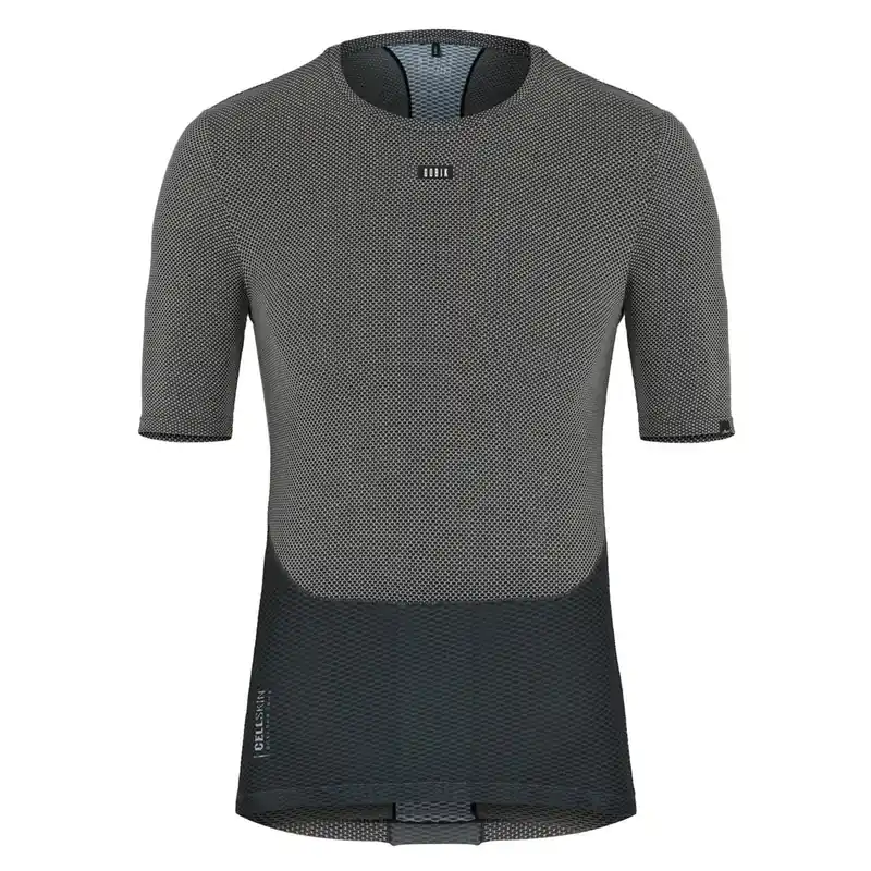 Cell Skin Camiseta Interior Manga Corta Gobik Mujer Gris/Negro