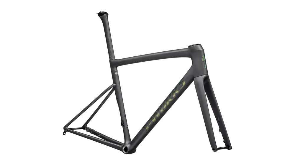 S-Works Tarmac SL8 RTP Cuadro Carretera Specialized 2025 Satin Carbon Rtp/Silver To Green Pearl