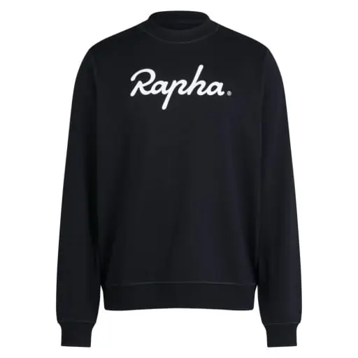 Sudadera Algodón Logo Grande Rapha Hombre Negro/Negro