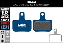 Pastillas Freno Galfer Carretera Sram Level FD513G1455