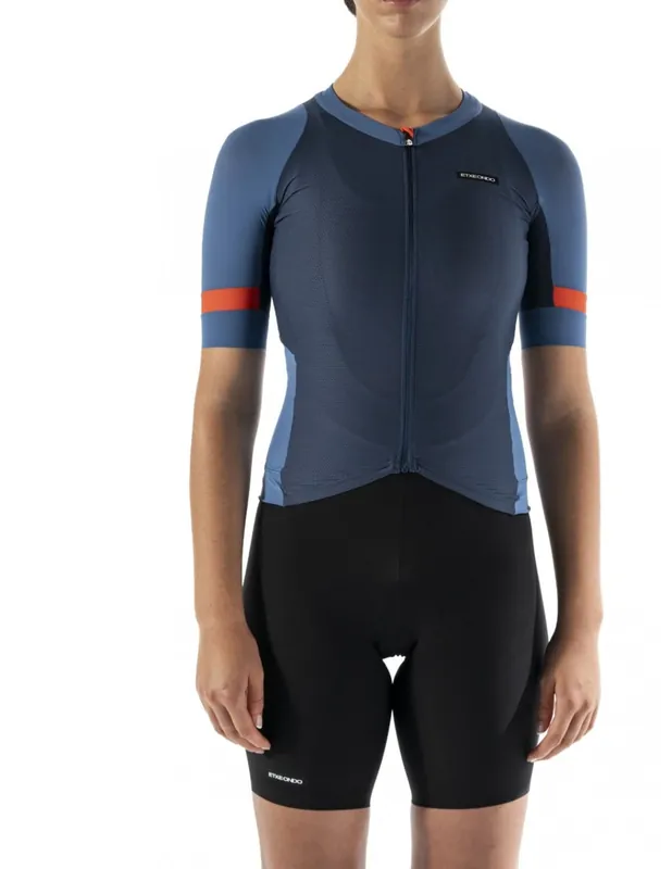 Mendia Maillot Manga Corta Etxeondo Mujer Azul/Naranja