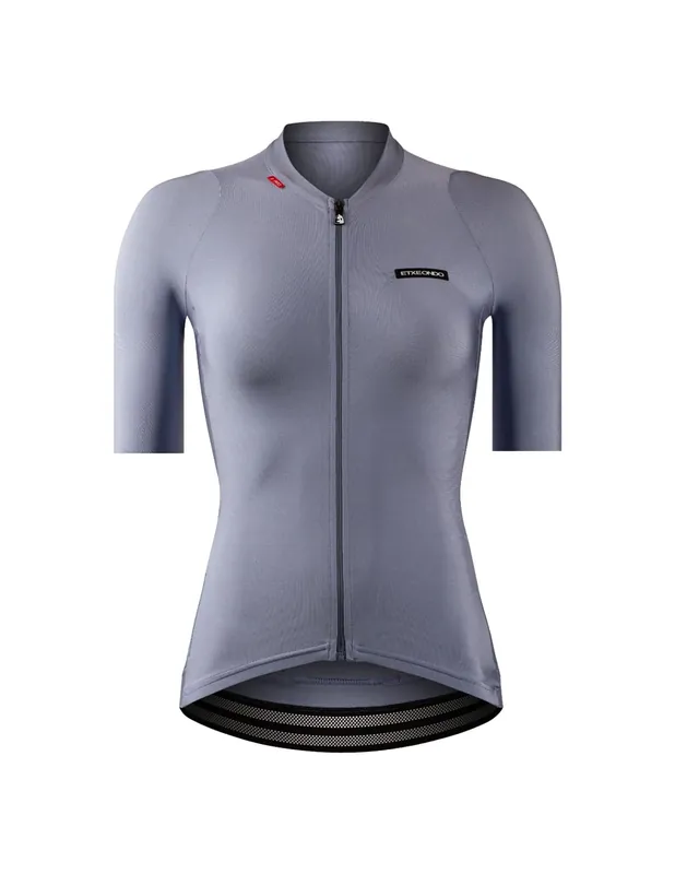 Alda Metalic Maillot Manga Corta Etxeondo Mujer Gris Perla