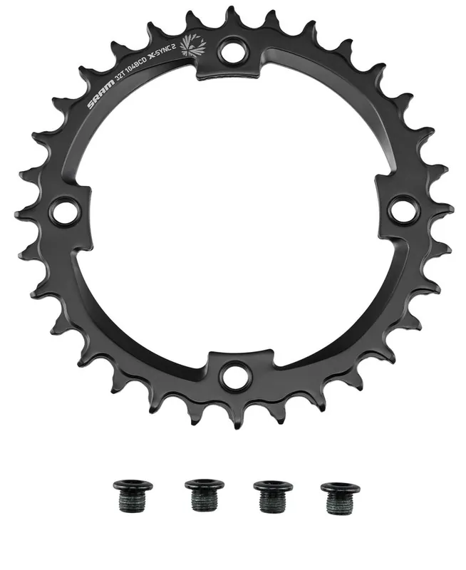 CHR Turbo 32t Eagle 12-Spd 104 BCD 1x Ring Steel w/Bolts Sram (00.6218.022.000)
