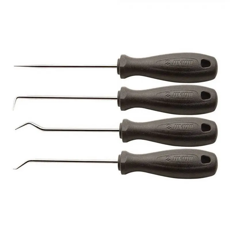 Kit Herramientas Ganchos Unior 639PB Juntas Toricas Suspension Negro