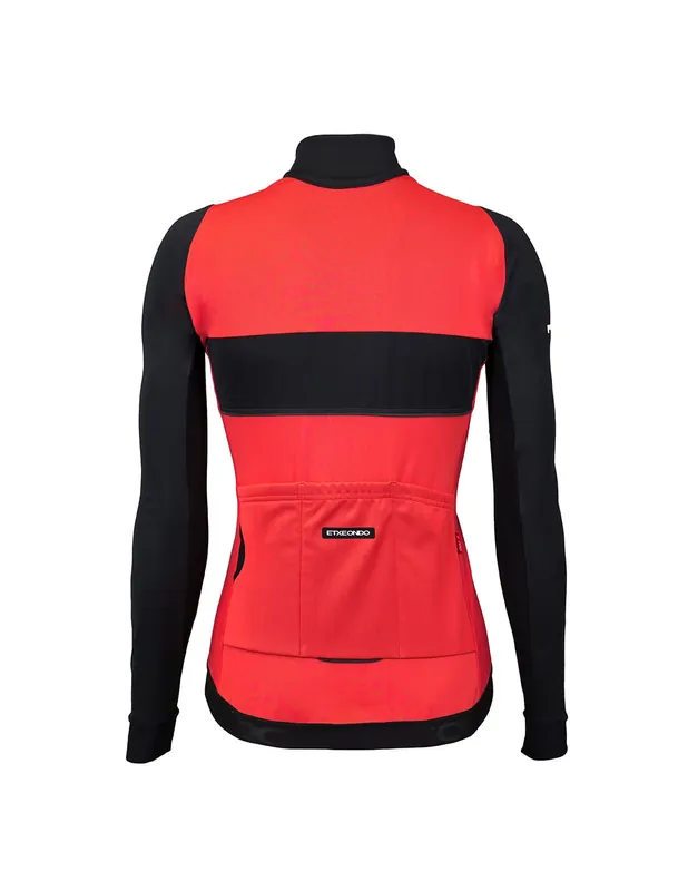 76 Fem Pro Gore-Tex Windstopper Jacket Etxeondo Mujer Rojo Sandia/Negro