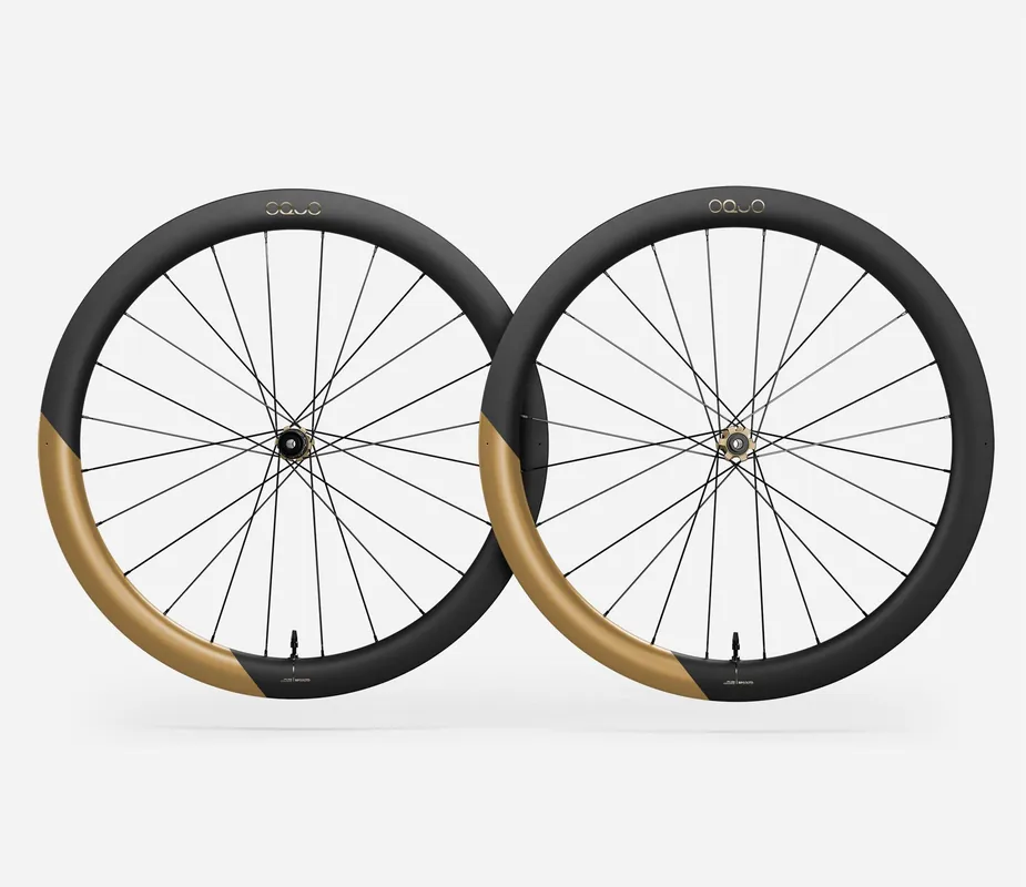 Oquo Juego Ruedas Gravel RP50LTD Shimano MS Metallic Golden Sand