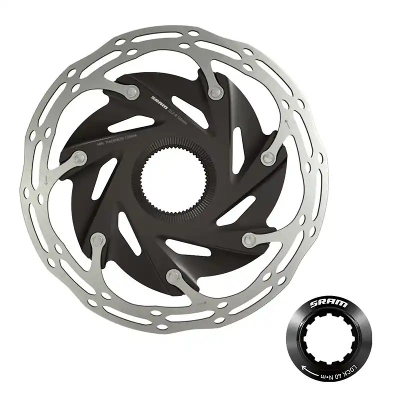 Disco Freno Sram Centerline X Road 2 Piezas Centerlock 140mm Negro/Plata