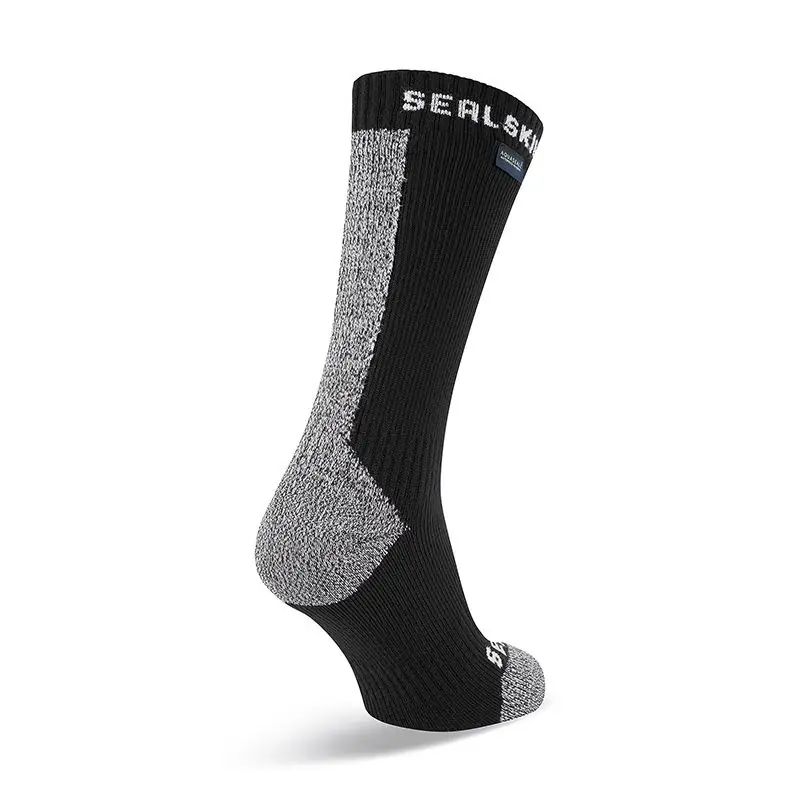 Calcetines Sealskinz Briston All Weather Impermeables Negro/Amarillo