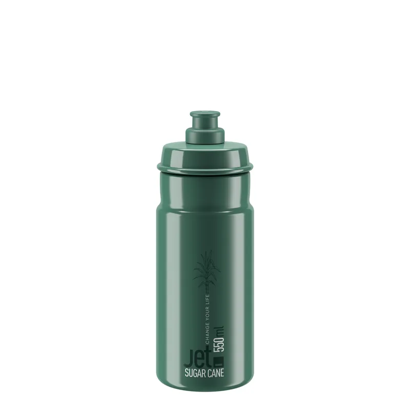 Bidon Elite Jet Sugar Cane Verde/Logo Blanco 550ml