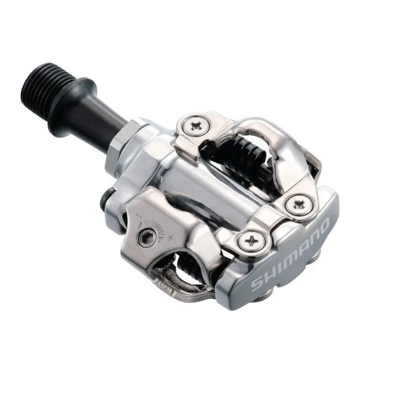 Pedales Shimano Mtb SPD PD-M540 Fijacion 2 Caras 9/16" Sin Reflectantes Plata