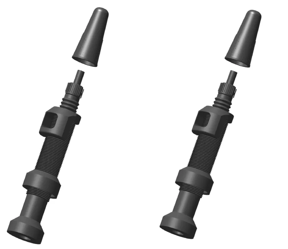 Válvulas Tubeless Oquo 44mm + 57mm Negro