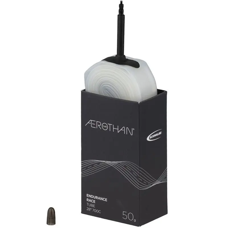 Camara Schwalbe SV16E Aerothan 28" Valvula Presta 40mm Blanco