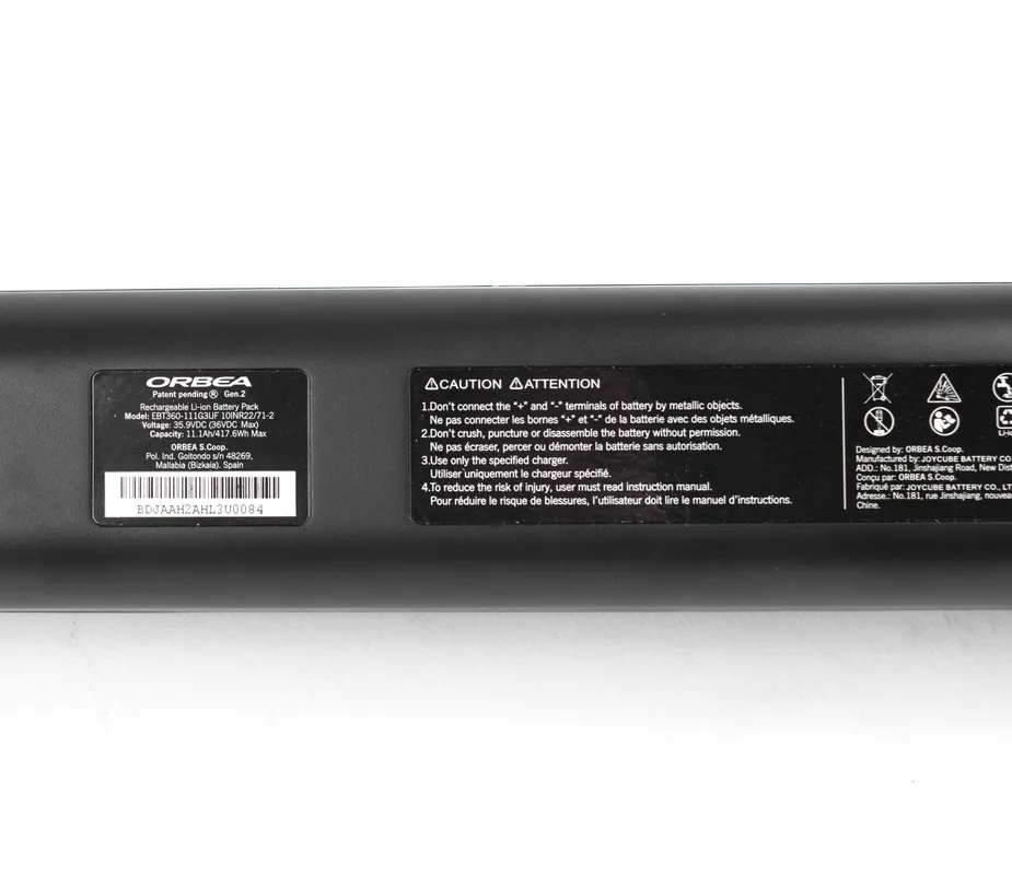 Orbea Internal Battery 420Wh 36v Gen 2 Black