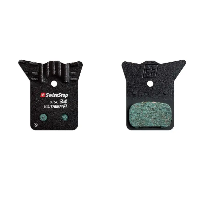 Juego Pastillas Freno Swisstop Disc 34 Exotherm2 Acero Aleta Refrigeración Shimano Negro