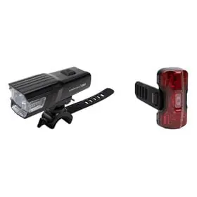 Juego Luces Zefal Supervision Delantera F200 Trasera R150 USB Blanco/Rojo