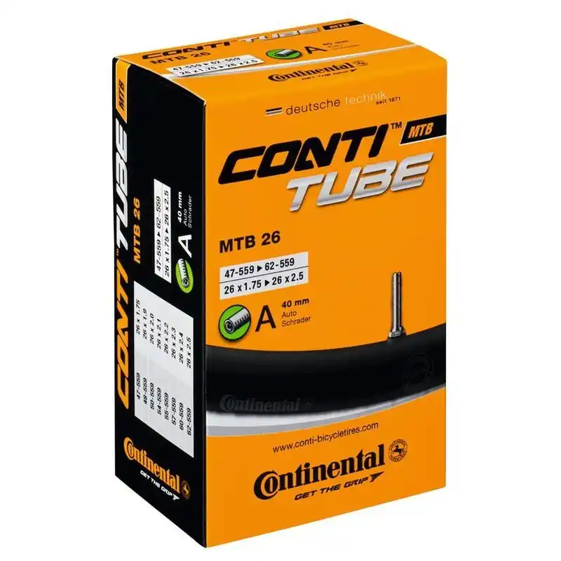 Cámara Continental Mtb 26x1.75/2.50 Valvula Presta Negro 42mm