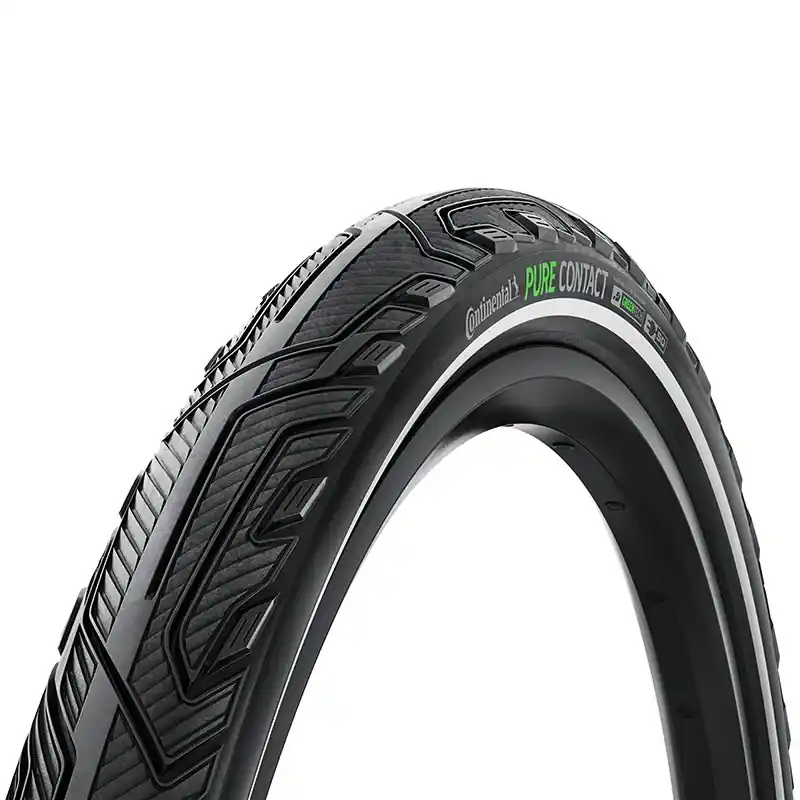 Cubierta Continental Pure Contact 28X2.20 Vectran/Polyx Breaker Plegable Negro Reflectante