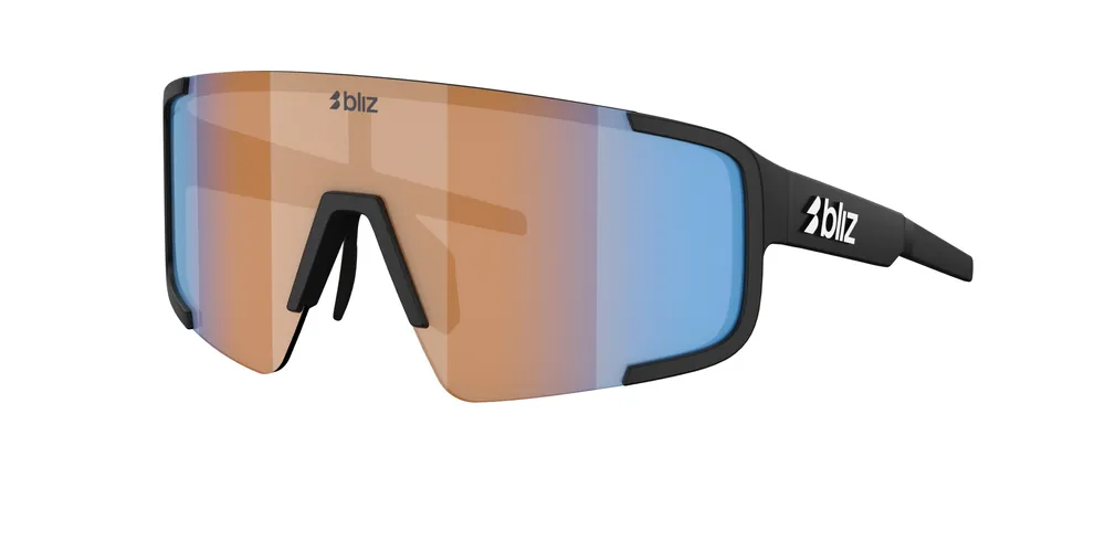 Gafas Sol Bliz P003/Negro Mate/Coral/Naranja Espejo Azul