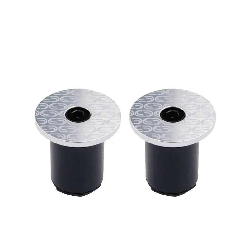 Juego Tapones Manillar Deda Plata/Blanco
