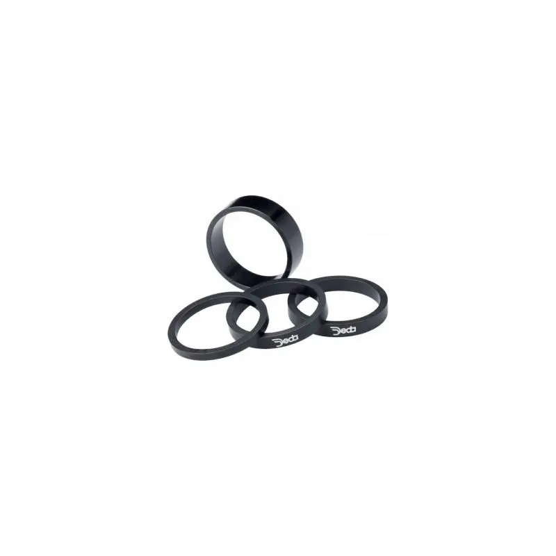 Set Espaciadores Deda Tubo Dirección 1-1/8 10mm 10u Aluminio Negro