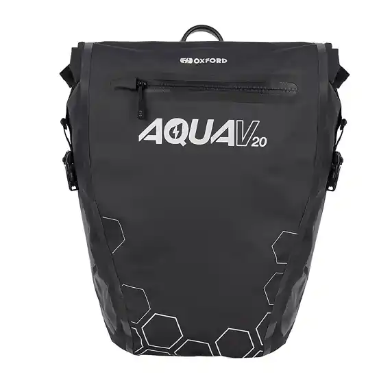 Alforja Oxford Aqua V 20 Cierre QR Único Negro