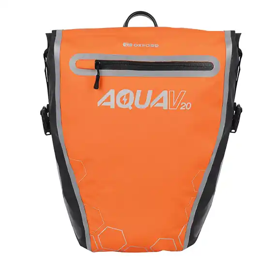 Alforja Oxford Aqua V QR Único 20L Naranja/Negro