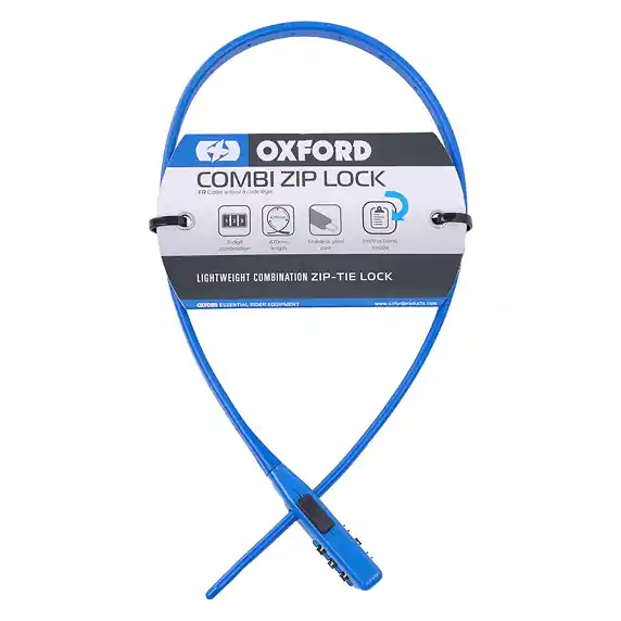 Antirrobo Cable Oxford Combi Zip Azul