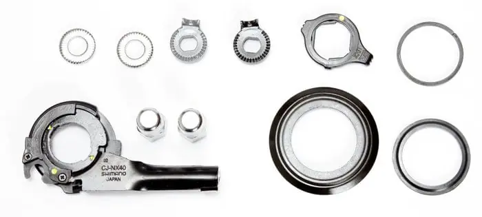 Componentes Buje Interno Shimano Nexus SM-7R45 Freno Rodillo CJ-NX40 Negro/Gris