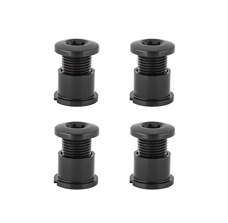 Kit Tornillos Plato 4 Brazos Absolute Black Largos Aluminio Negro