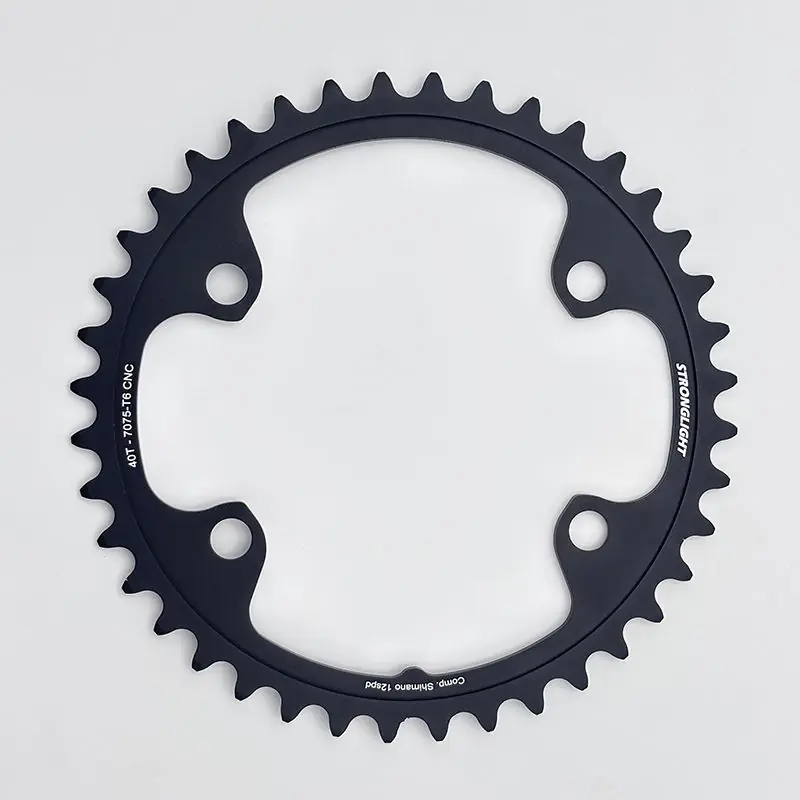 Plato Stronglight Shimano Ultegra FC-R8100/105 R7100 2x12v Aluminio Negro