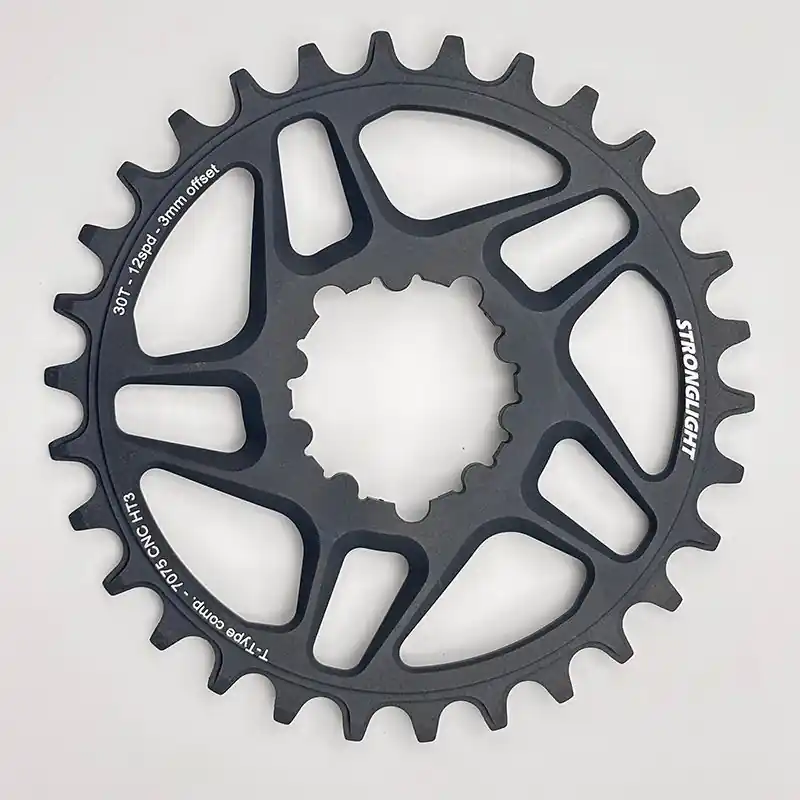 Plato Stronglight Direct Mount 3mm Offset Boost Sram XX1 Eagle Aluminio Negro